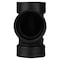 Charlotte Pipe And Foundry Charlotte Pipe 1-1/2 in. Hub X 1-1/2 in. D Hub ABS Sanitary Tee ABS004000600 - alternate 2